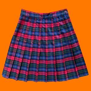 90's vintage plaid high waisted skirt academia school girl preppy Size 5